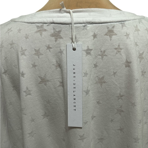 Jane & Delancey Women's Blouse Top w/ Stars Short Sleeve Plus Size 3X White NWT. - Picture 4 of 13